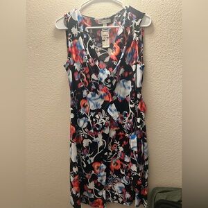 Dana Buchman Multicolor Floral Dress Size M NWT